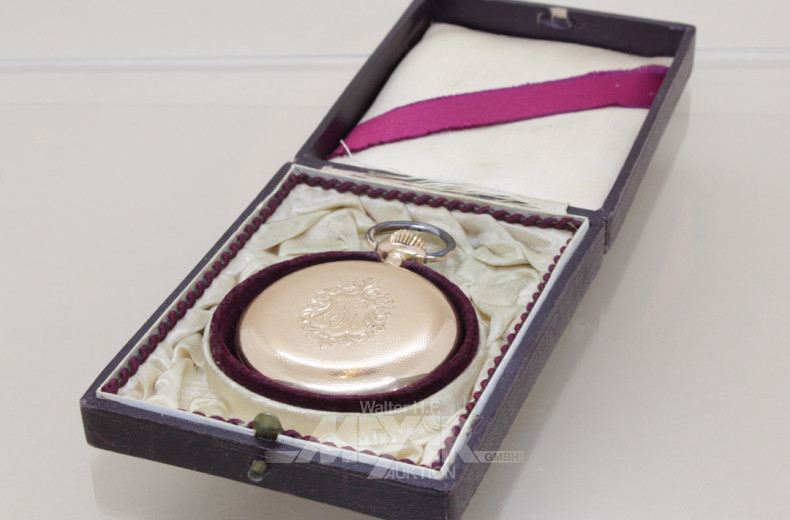 Sprungdeckel-Taschenuhr, 585er GG,