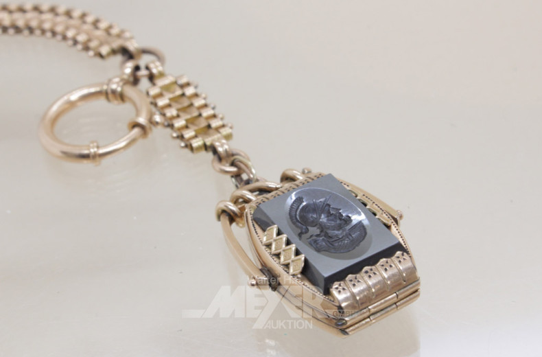 Sprungdeckel-Taschenuhr, 585er GG,