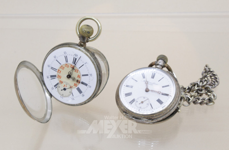 Taschenuhr, 800er Silber, ''M.