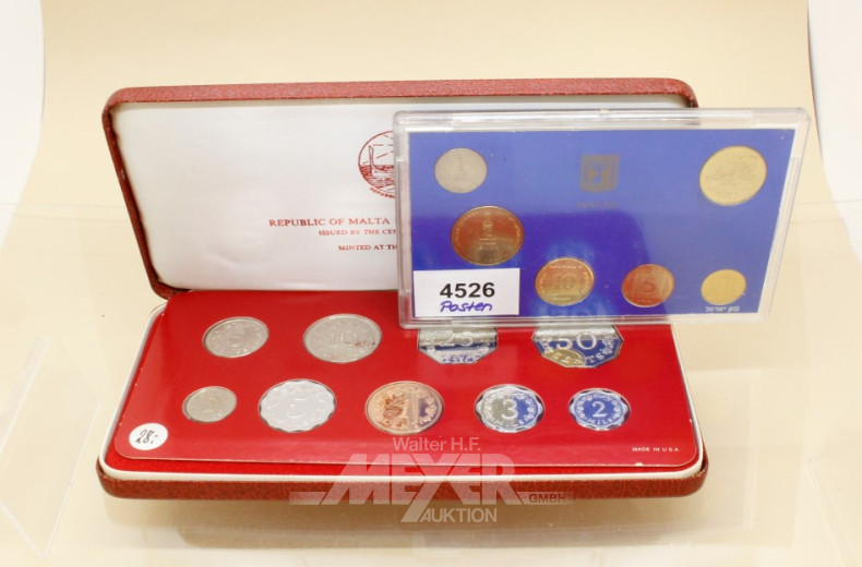 Posten von ca. 18 Kursmünzsätzen