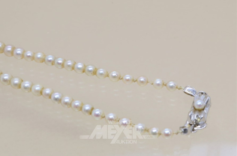 Zuchtperlenkette im Verlauf mit 585er