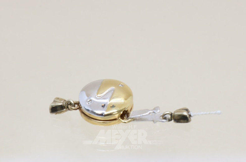 Kettenschließe, 585er GG/WG, ca. 2 g