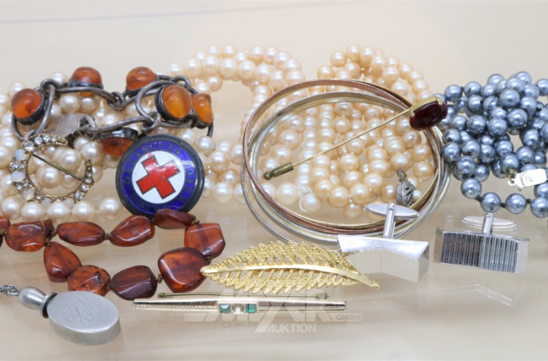 Konvolut Modeschmuck: Armreifen,