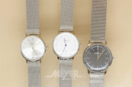 3 versch. Armbanduhren STERNGLAS, Stahl