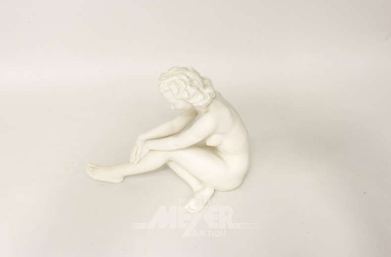 Porz.-/Bisquit-Figur ''Weibl. Akt''