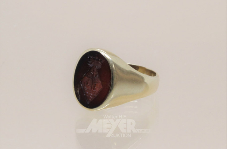 Damen-Siegel-Ring, 585er GG,