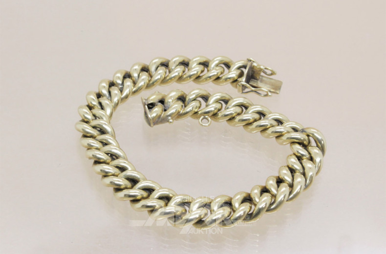 Panzerarmband, 585er GG, Länge ca. 20