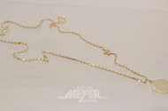 Kette, 585er GG, mit Anhänger, ca. 10 g