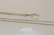 Kette mit Hufeisenanhänger, 585er GG