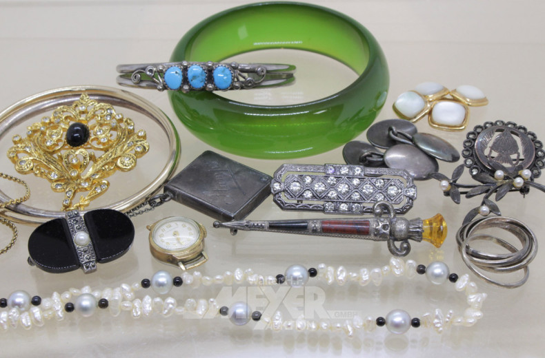 Schmuckkoffer, Leder braun,