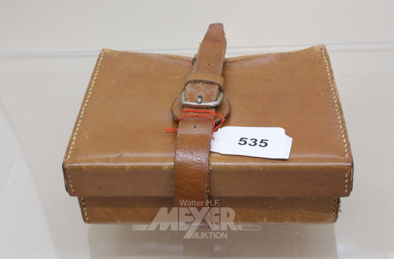 Schmuckkoffer, Leder braun,