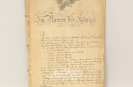 Schriftstück ''Im Namen des Königs''