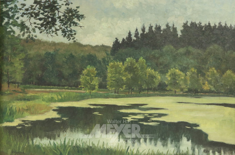 Gemälde ''Landschaft mit Teich''