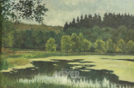 Gemälde ''Landschaft mit Teich''