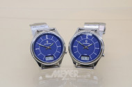 2 Armbanduhren ZEITWÄCHTER, Unisex-Funkuhr