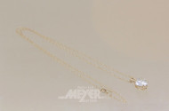 Kette, 585er GG, mit Anhänger, ca. 2 g