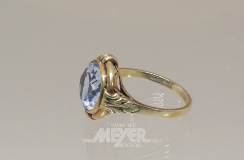 Damenring, 585er GG, mit Farbstein