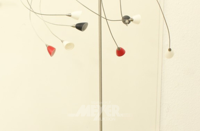 Paar mod. Stehlampen, 8-flammig,