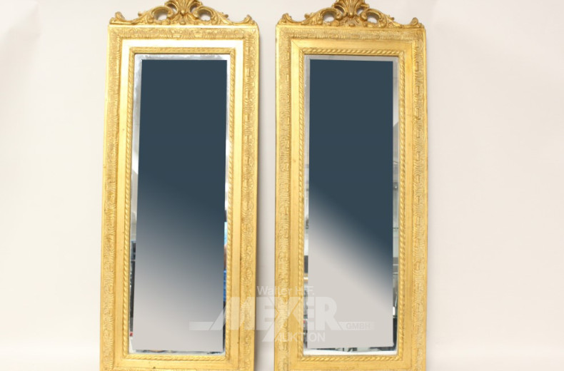 Wandspiegel Paar, ca. H 90 x B 35 cm,