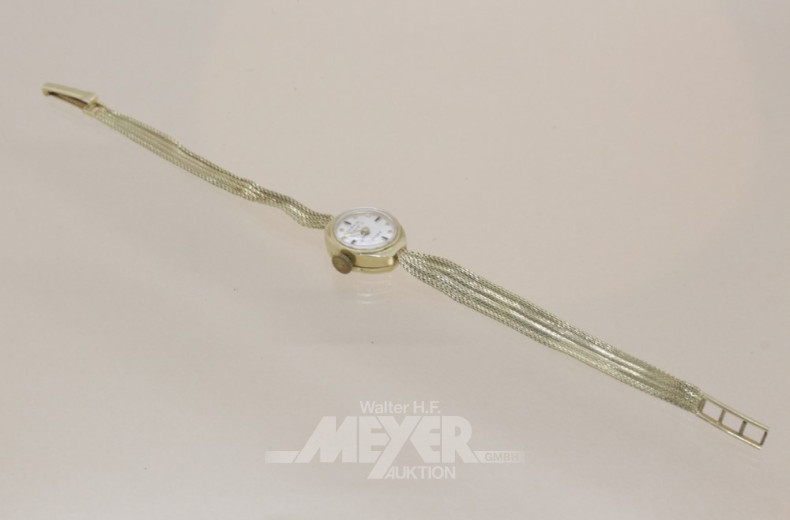 Damenarmbanduhr ANCRE, 585er GG,