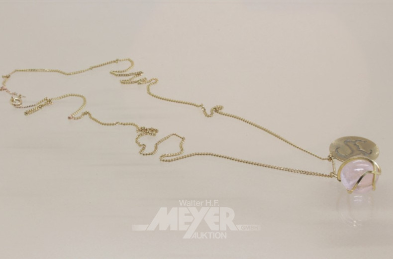 Kette, 333er GG, mit 2 Anhängern,