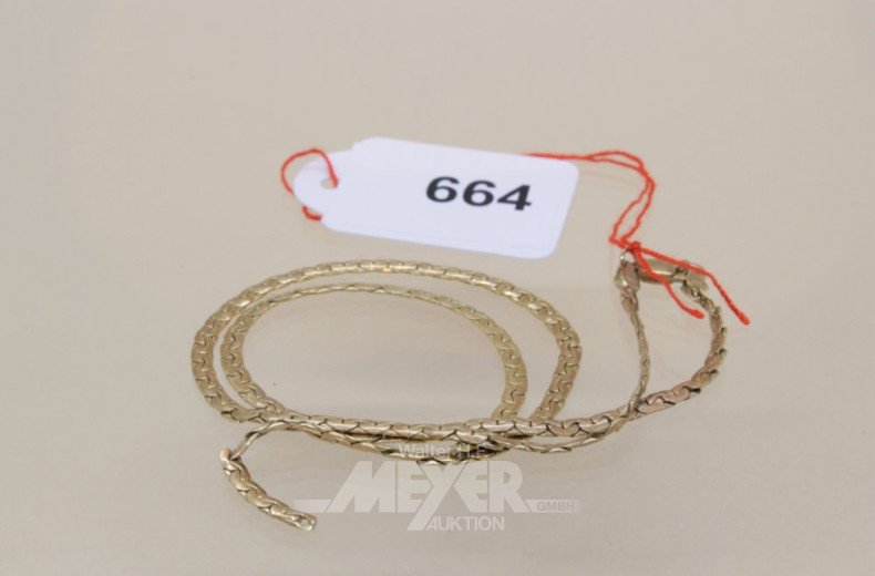 Kette, 333er GG, gerissen, ca. 4 g