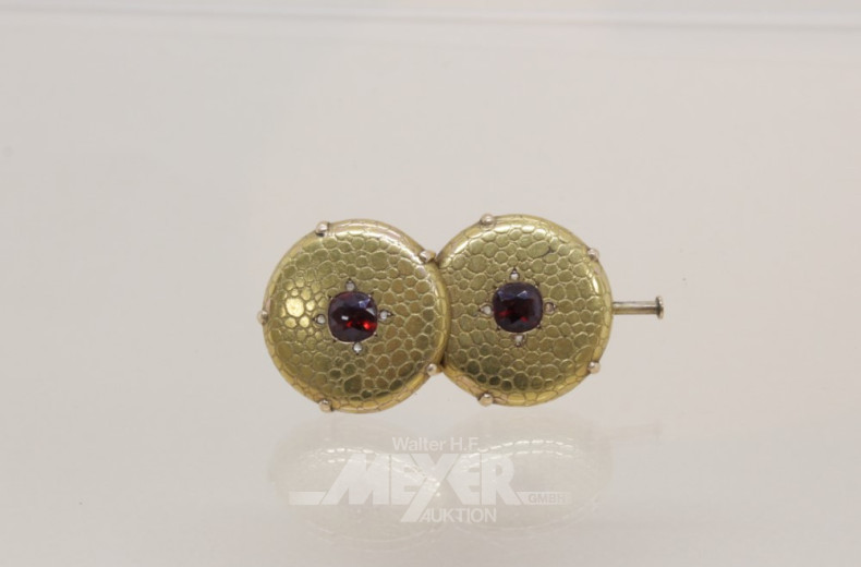 Brosche, 585er GG, ungestempelt,