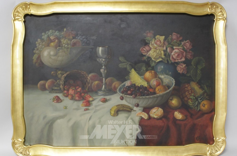 Gemälde ''Obststilleben'', ca. 66 x 96 cm,
