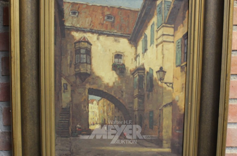 Gemälde ''Gasse im Mittagslicht'',