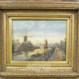 Bild ''Holländische Uferszene'',