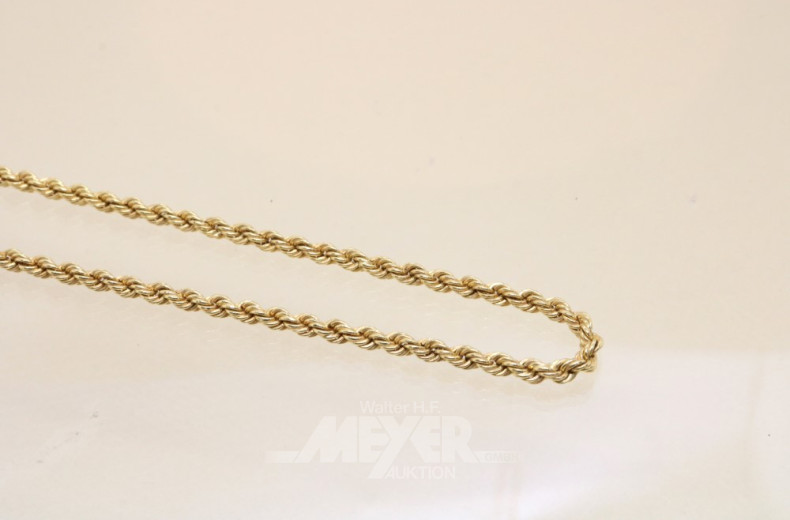 Kordelhalskette, 585er GG,