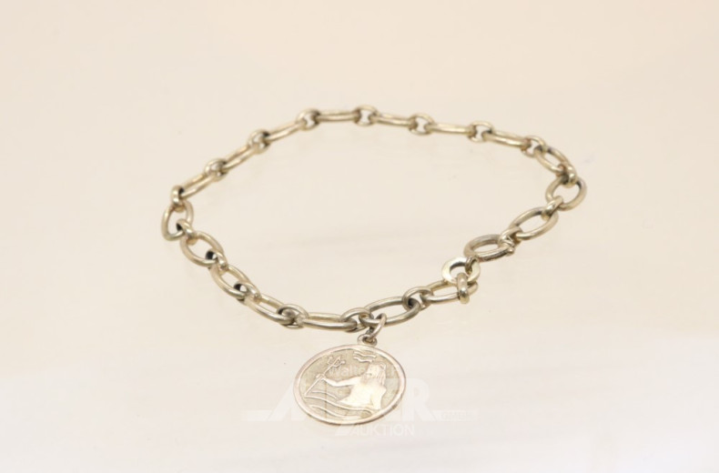 Armband, 333er GG, mit Anhänger,