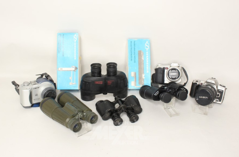 Posten Kameras sowie Ferngläser, u.a