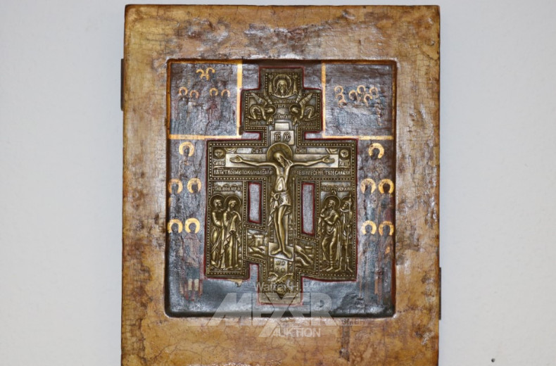 Ikone ''Kreuzigung mit Heiligen''