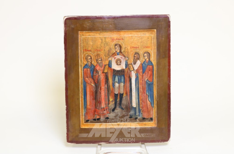 Ikone ''Erzengel Michael mit Heiligen''