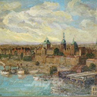 Gemälde, ''Stadtansicht von Stettin''