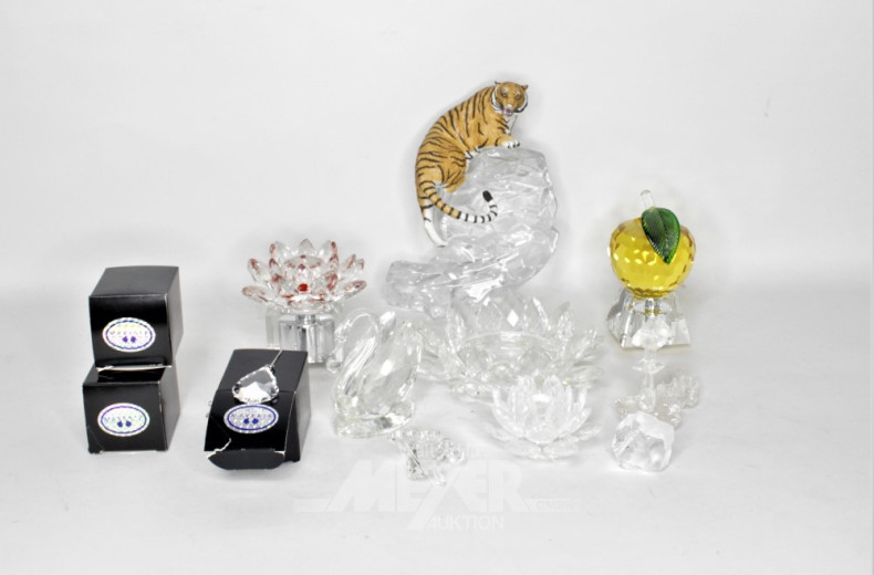 Posten versch. Glas- und