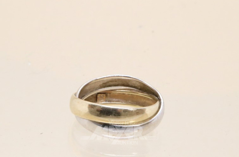 Damenring, 585er GG/WG, ca. 3 g