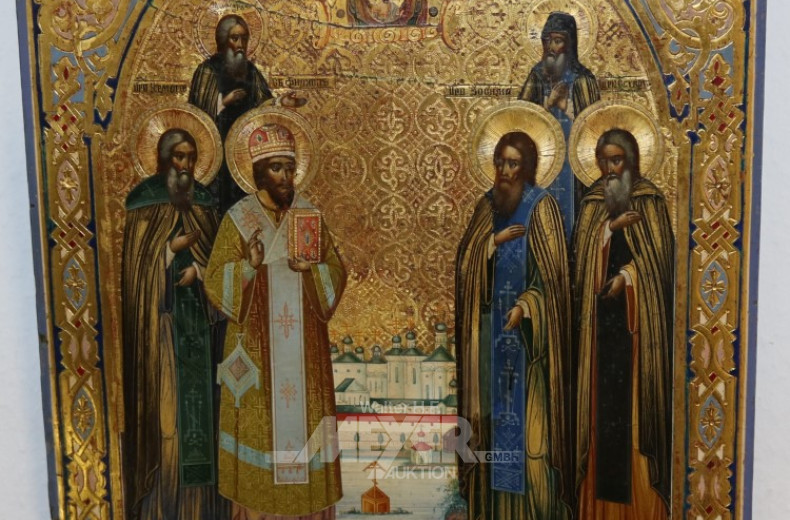Ikone ''Sechs Heilige'', Russland,
