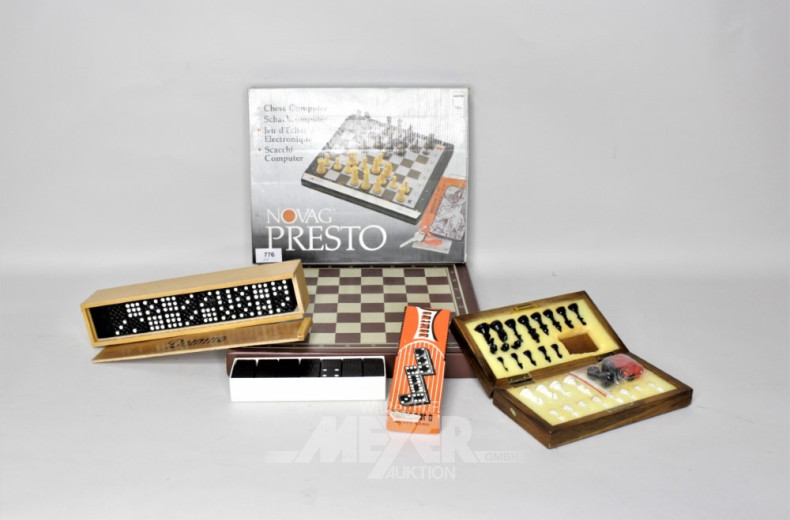 3 versch. Schachspiele sowie