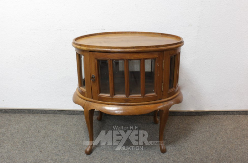 kl. Hausbar, oval, fac. Glastüren,