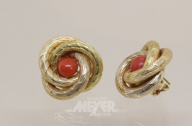Paar Ohrstecker, 750er GG,