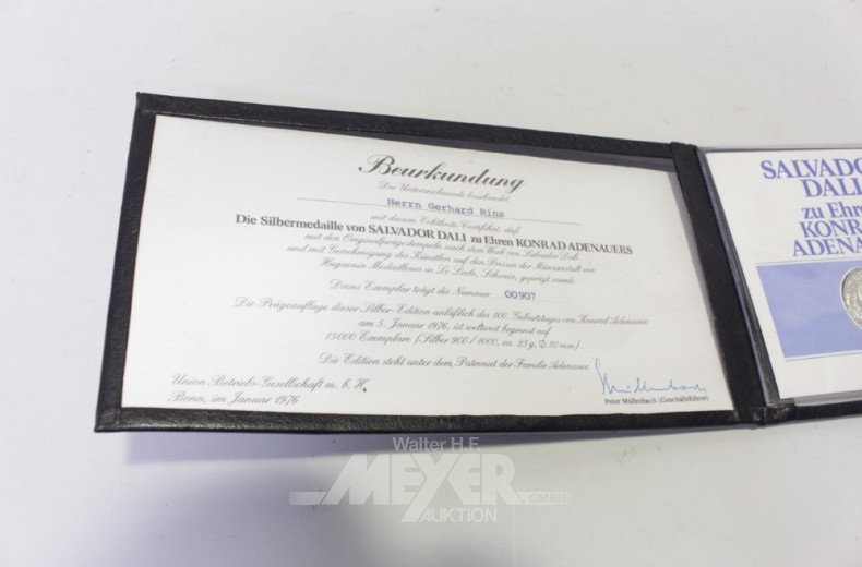 Silbermedaille, 900er,