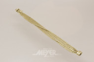 Armband, 750er GG, 5 Stränge,