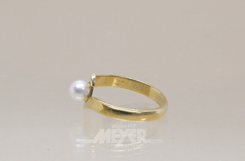 Damenring, 585er GG, besetzt mit