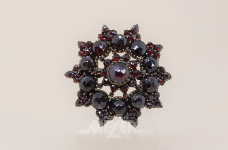 antike Granatbrosche, sternförmig,