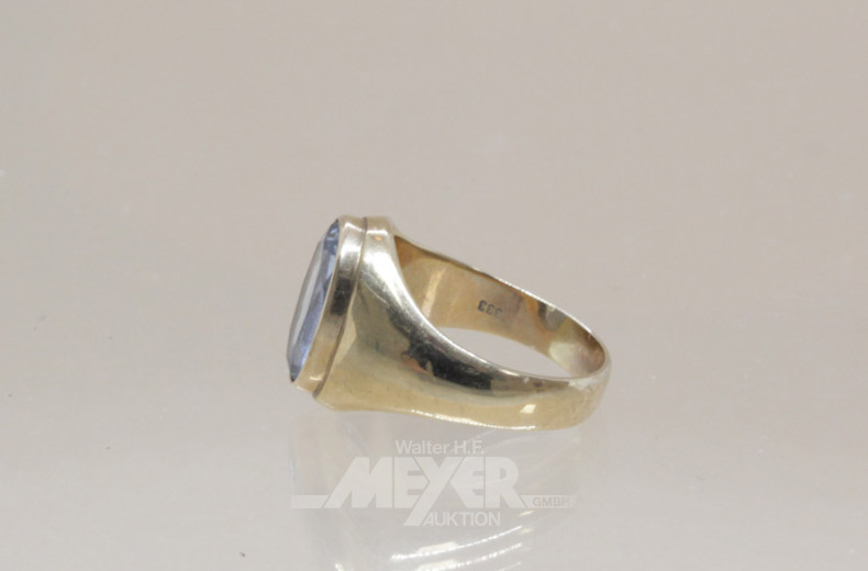 Damenring, 333er GG, besetzt mit