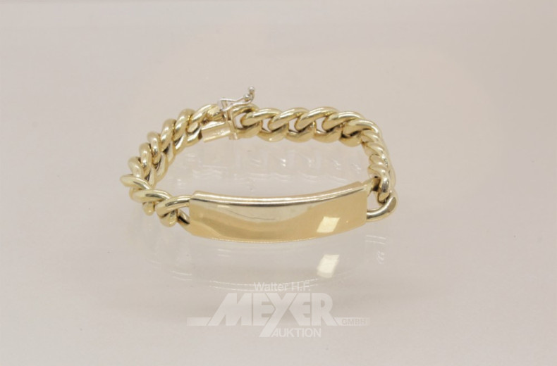 Panzerarmband, 750er GG, ca. 37 g