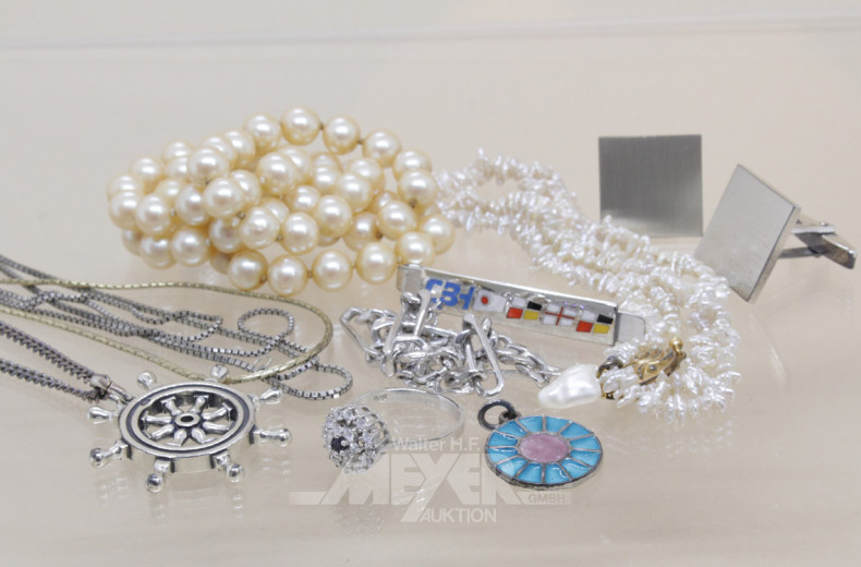 Posten Silberschmuck sowie
