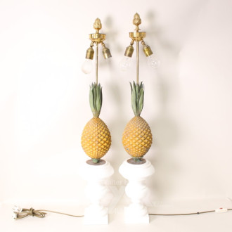 Paar Tischlampen ''Stilisierte Ananas'',